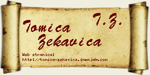 Tomica Zekavica vizit kartica